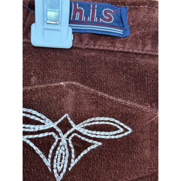 VTG h.i.s Men’s Wide Leg Corduroy Pants Brown W38L34 Y2K - Picture 4 of 6